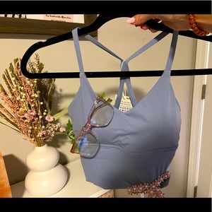 Halara workout top- "Deep Powder Blue"